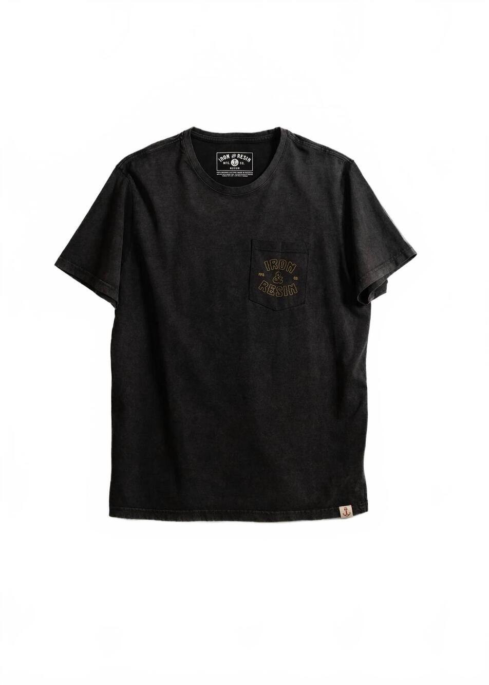 NEW IRON & RESIN men's take it easy pocket tee in black